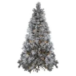 Christmas Central 7.5' Pre-Lit Black Spruce Artificial Christmas Tree - Clear LED Lights