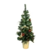 Christmas Central 48" Red Gold And Copper Potted Artificial Christmas Tree - Unlit