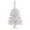 Christmas Central 2' Lighted Rockport White Pine Artificial Christmas Tree Green Lights