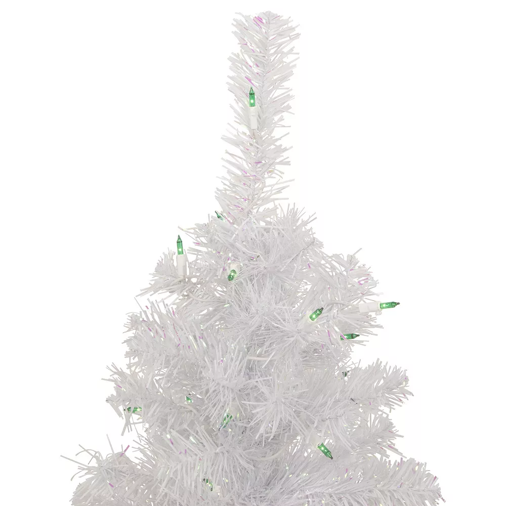 Christmas Central 2' Lighted Rockport White Pine Artificial Christmas Tree Green Lights 3 Christmas Central 2' Lighted Rockport White Pine Artificial Christmas Tree Green Lights - Image 3