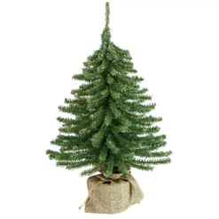 Christmas Central 18" Potted Downswept Mini Village Pine Medium Artificial Christmas Tree Unlit