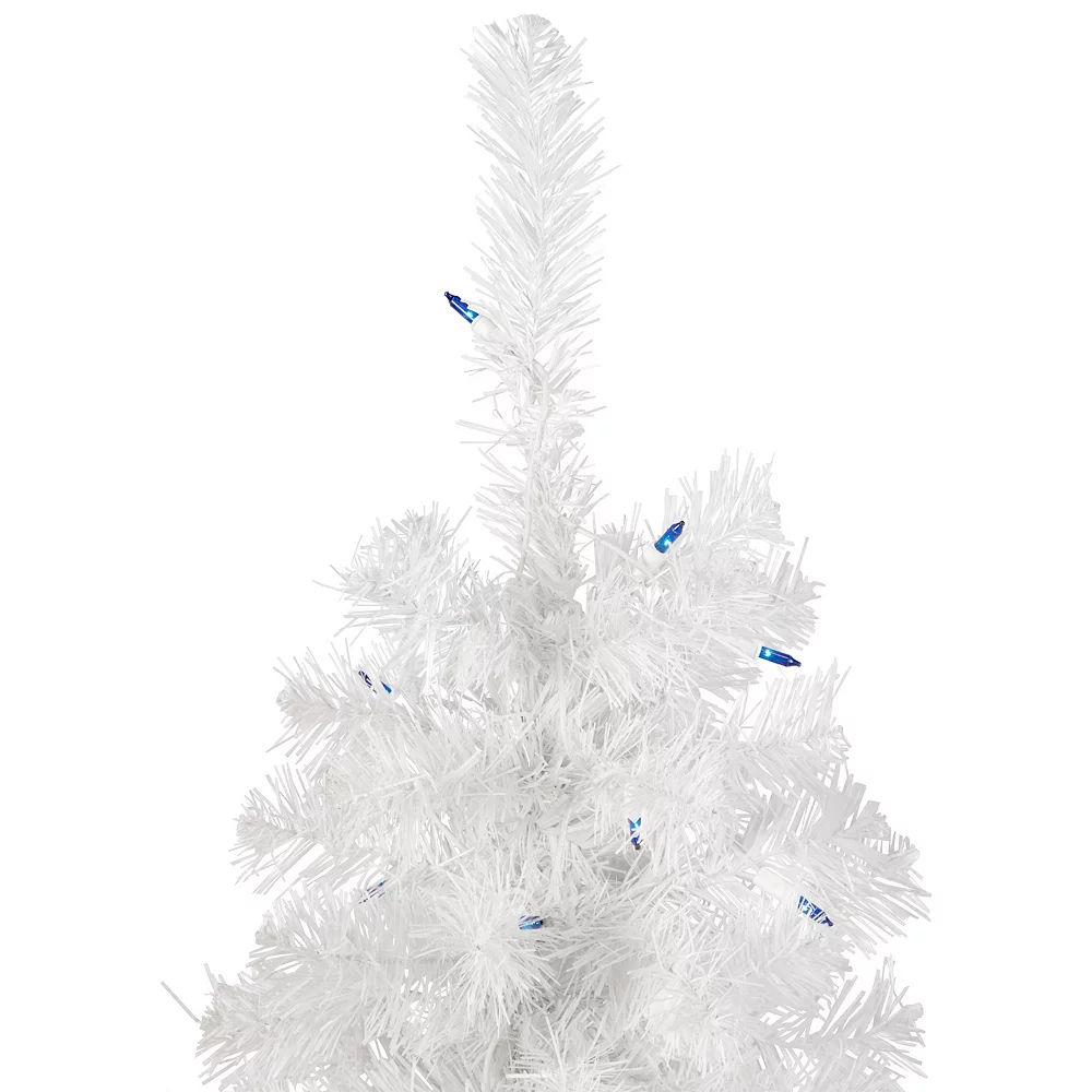 Christmas Central 4' Pre-Lit Slim White Pine Artificial Christmas Tree - Blue Lights 3 Christmas Central 4' Pre-Lit Slim White Pine Artificial Christmas Tree - Blue Lights - Image 3