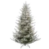 Christmas Central 6.5ft Pre-Lit Flocked Little River Fir Artificial Christmas Tree - Clear Lights