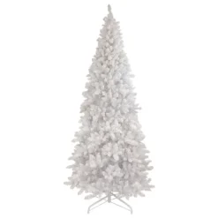 Christmas Central 9' Pre-Lit Flocked Norway White Pine Artificial Christmas Tree Warm White LED Lights