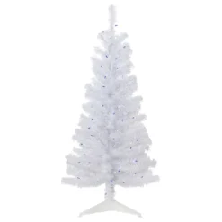 Christmas Central 4' Pre-lit Rockport White Pine Artificial Christmas Tree Blue Lights