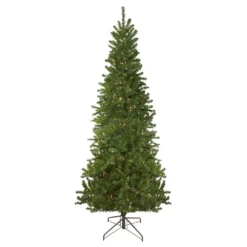 Christmas Central 9' Pre-Lit Green Pencil Canadian Pine Artificial Christmas Tree - Clear Lights