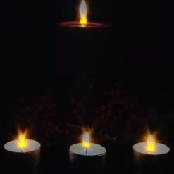 Christmas Central Red And Green LED Lighted Candles Christmas Canvas Wall Art 12" X 15.75" 5 Christmas Central Red And Green LED Lighted Candles Christmas Canvas Wall Art 12" X 15.75" -Christmas Central Shop 6051028 ALT2