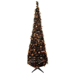 Christmas Central 6' Fall Harvest Pop Up Artificial Thanksgiving Tree With Pumpkins