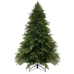 Christmas Central 6.5' Pre-Lit Woodcrest Pine Artificial Christmas Tree - Warm White LED Lights