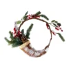 Christmas Central Frosted Cornucopia Artificial Christmas Wreath - 14-Inch Unlit