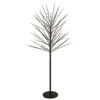 Christmas Central 5' Black LED Lighted Christmas Twig Tree - Warm White Lights