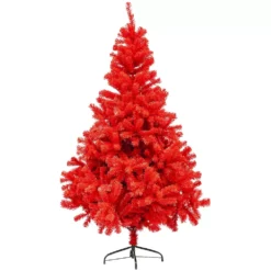 Christmas Central 6' Scarlett Red Pine Artificial Christmas Tree Unlit
