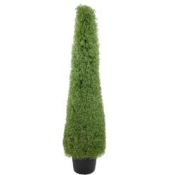 Christmas Central 5' Artificial Boxwood Cone Topiary Tree With Round Pot Unlit