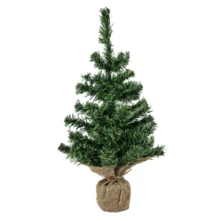 Christmas Central 18" Potted Two-Tone Mixed Green Pine Artificial Christmas Tree - Unlit