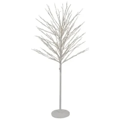 Christmas Central 5' White LED Lighted Christmas Twig Tree - Warm White Lights