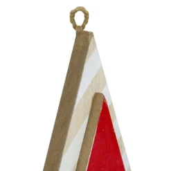 Christmas Central 16” Red And White Merry Little Christmas Tree Wooden Hanging Wall Sign -Christmas Central Shop 6052165 ALT3