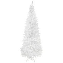 Christmas Central 6.5' White Georgian Pine Slim Artificial Christmas Tree Unlit