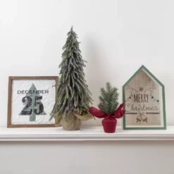 Christmas Central 11.75" Green Merry Christmas 3-D House Wall Sign -Christmas Central Shop 6052316 ALT3