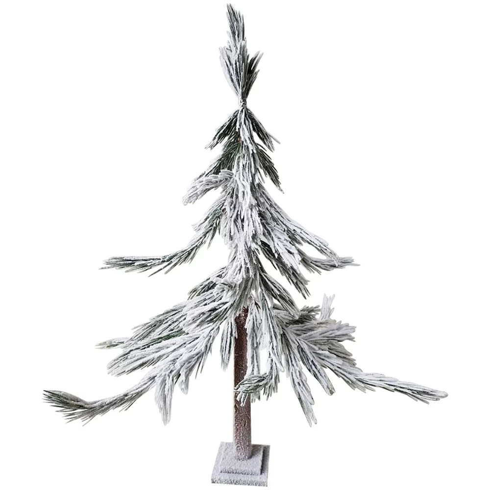 Christmas Central 47" Heavily Flocked Pine Sprig Artificial Christmas Tree 1 Christmas Central 47" Heavily Flocked Pine Sprig Artificial Christmas Tree