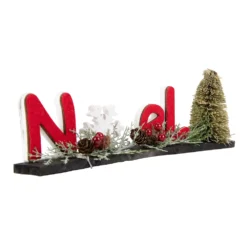 Christmas Central 14" Red Noel Winter Scene With Snowflake Christmas Sign 5 Christmas Central 14" Red Noel Winter Scene With Snowflake Christmas Sign -Christmas Central Shop 6052535 ALT2