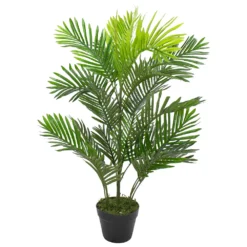 Christmas Central 40" Potted Two Tone Green Artificial Tropical Mini Palm Tree