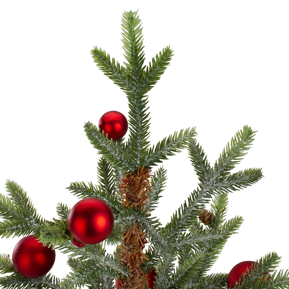 Christmas Central 18" Potted Pine With Red Ornaments Medium Artificial Christmas Tree Unlit 3 Christmas Central 18" Potted Pine With Red Ornaments Medium Artificial Christmas Tree Unlit - Image 3