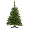 Christmas Central 3' Pre-Lit Canadian Pine With Pine Cones Artificial Christmas Tree - Clear Lights
