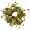 Christmas Central Pumpkins And Berries Artificial Fall Harvest Twig Wreath 24-Inch Unlit
