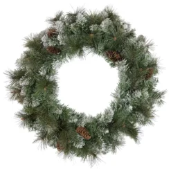 Christmas Central Snow Valley Pine Artificial Christmas Wreath 24-Inch Unlit