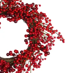 Christmas Central Red Berry Artificial Christmas Twig Wreath - 20-Inch Unlit -Christmas Central Shop 6053268 ALT2