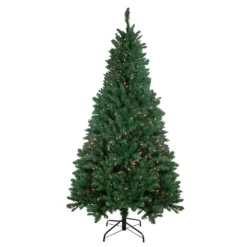 Christmas Central 6.5 Ft Pre-Lit Ravenna Pine Artificial Christmas Tree - Warm White LED Lights