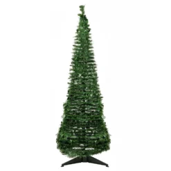 Christmas Central 6' Green Tinsel Pop-Up Artificial Christmas Tree Unlit