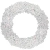 Christmas Central Pre-Lit White Commercial Snow White Pine Artificial Christmas Wreath - 6-Foot Clear Lights