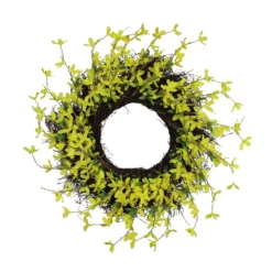 Christmas Central Forsythia And Grapevine Artificial Floral Wreath Yellow 24-Inch