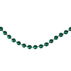 Christmas Central 15' X 0.25" Shiny Metallic Aqua Green Faceted Beaded Artificial Christmas Garland - Unlit