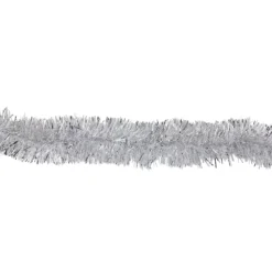 Christmas Central 12' X 2.25" Shiny Silver Snowblush Christmas Garland - Unlit