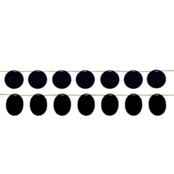 Christmas Central Set Of 2 Black Country Rustic Chalkboard And Jute Rope Novelty Christmas Garlands 6' - Unlit