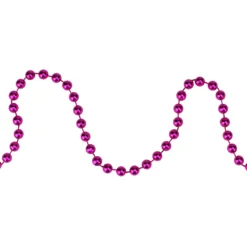 Christmas Central 15' X 0.25" Shiny Metallic Pink Beaded Artificial Christmas Garland - Unlit