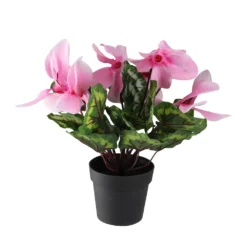 Christmas Central 12" Pink Potted Hedychium Coronarium Spring Artificial Floral Arrangement