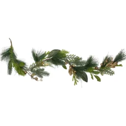 Christmas Central 5' Leaves Berry And Cedar Artificial Christmas Garland - Unlit