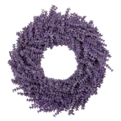 Christmas Central Purple Lavender Artificial Spring Floral Wreath 18-Inch Unlit