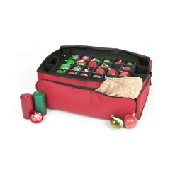 Christmas Central 3-Tray Christmas Ornament Pro Storage Bag - Holds Up To 72 Ornaments