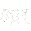 Christmas Central 100 Count Orange Mini Icicle Christmas Lights - 3.5 Ft White Wire