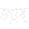 Christmas Central 100 Count Pink Mini Icicle Christmas Lights - 3.5 Ft White Wire