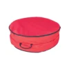 Christmas Central 2 In 1 Red Zip Up Christmas Garland And Wreath Storage Bag