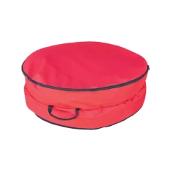 Christmas Central 2 In 1 Red Zip Up Christmas Garland And Wreath Storage Bag