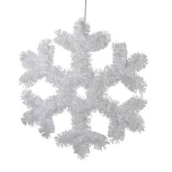 Christmas Central 13.5" Tinsel Snowflake Christmas Window Decoration