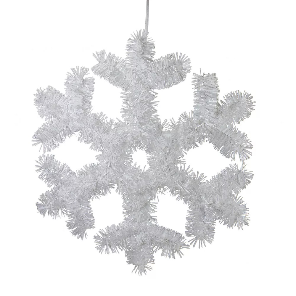 Christmas Central 13.5" Tinsel Snowflake Christmas Window Decoration 1 Christmas Central 13.5" Tinsel Snowflake Christmas Window Decoration