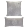 Christmas Central Set Of 2 Gray And White Christmas Snowflakes Throw Pillow 19"