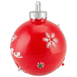 Christmas Central 10" LED Lighted Red And Green "Merry Christmas" Tabletop Ornament Ball -Christmas Central Shop 6088394 ALT2